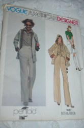 1637 VOGUE  PENFOLD REVERSE HOOD ZIP JACKET, TEE SHIRT, CULOTTES, PANTS PATTERN 16 38"B UNCUT